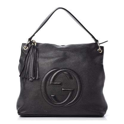 Gucci Pebbled Calfskin Large Soho Hobo Black 1 of 10