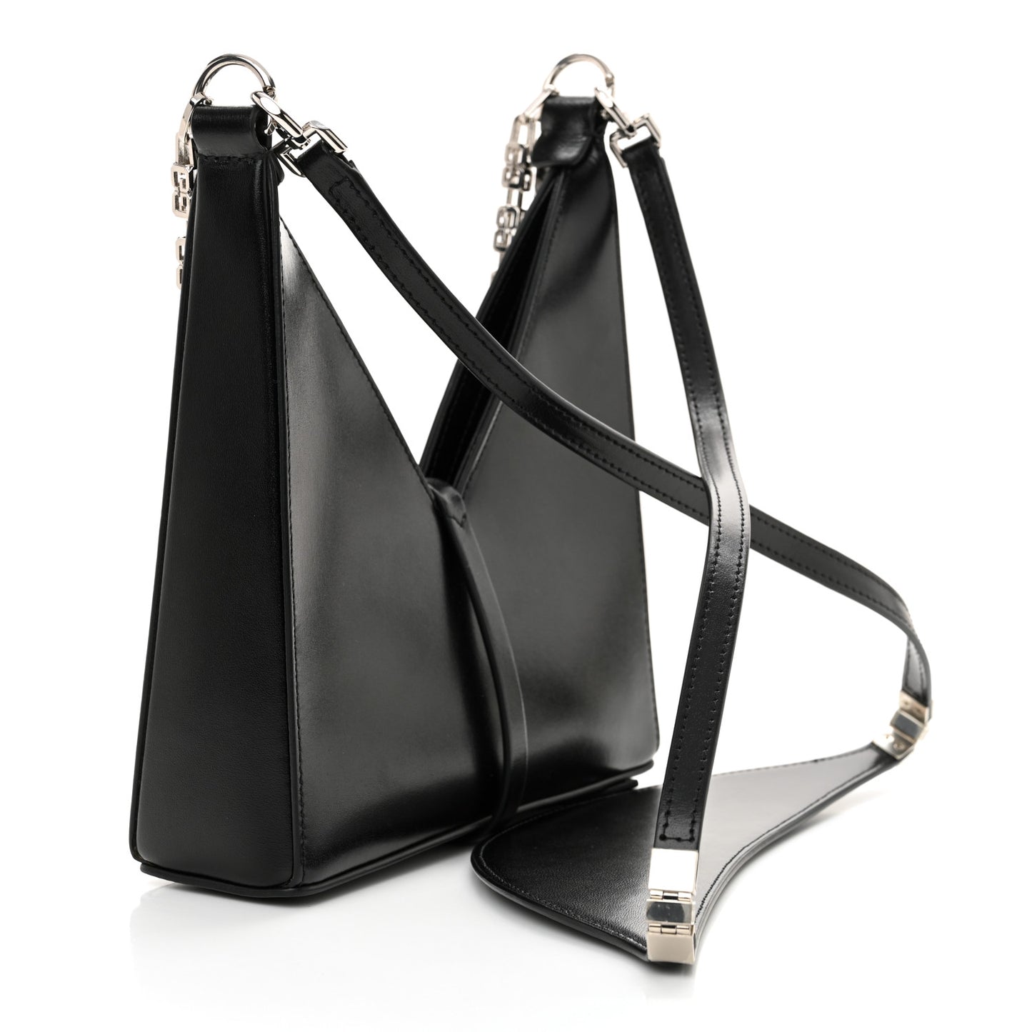 Box Calfskin Mini Cut Out Shoulder Bag Black