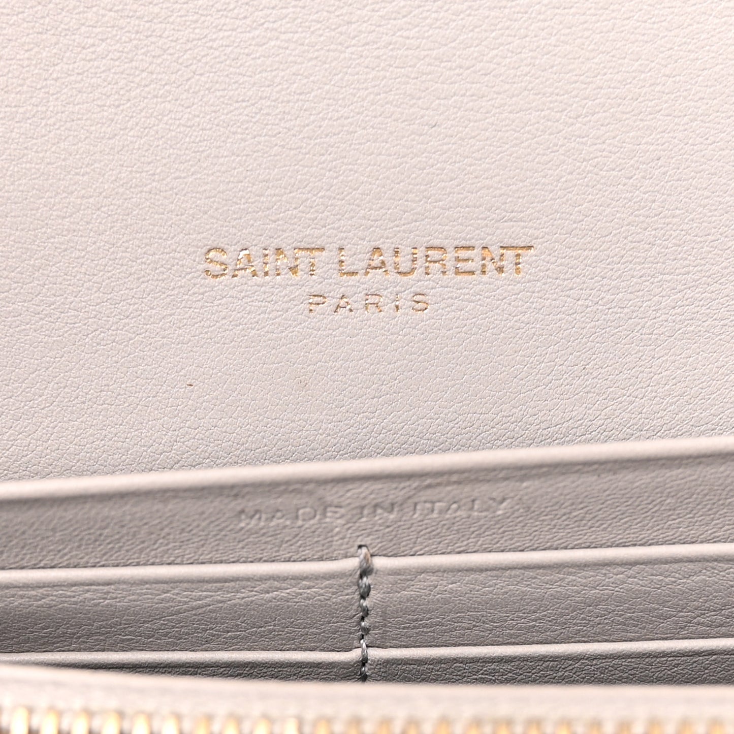 Calfskin Monogram Large Flap Wallet Grey