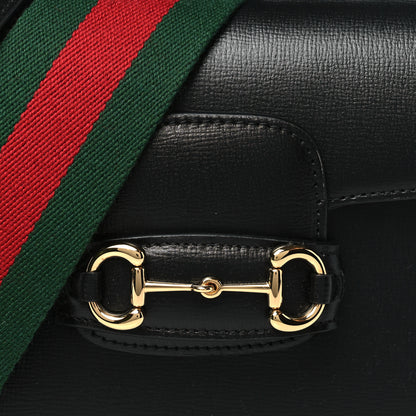Gucci Azalea Calfskin Web Mini Horsebit 1955 Shoulder Bag Black 8 of 10