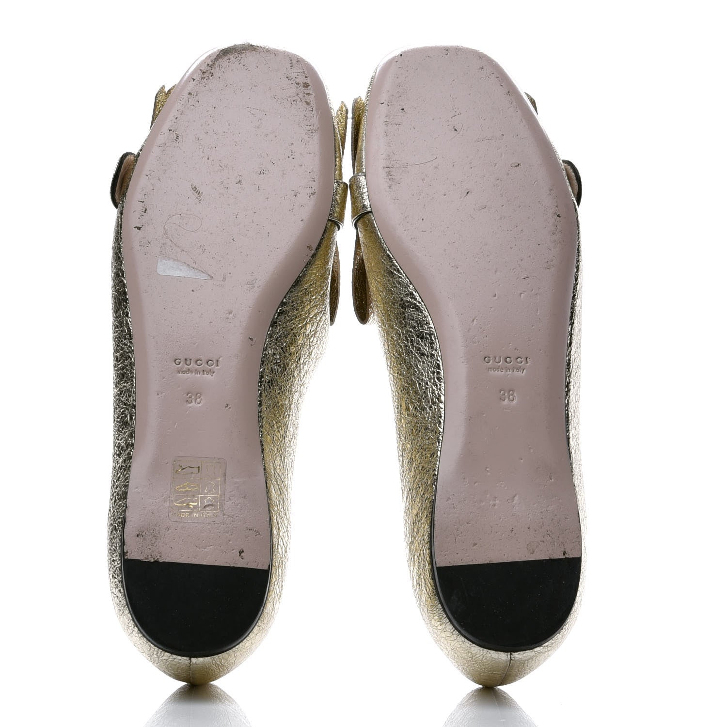 Gucci Galassia GG Marmont Fringe Flats 38 Platino 6 of 9