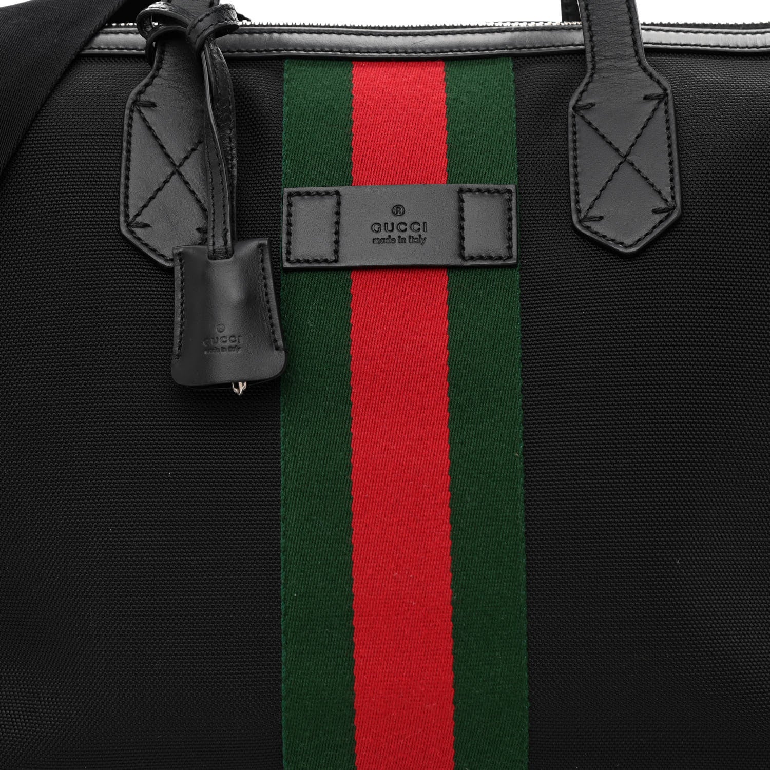 Gucci Techno Canvas Web Duffle Black 8 of 10