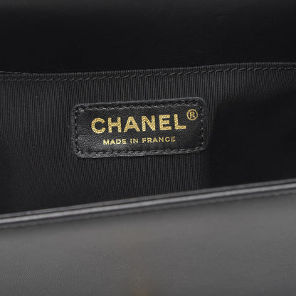 Chanel Lambskin Quilted Medium Boy Flap Black 6 of 15
