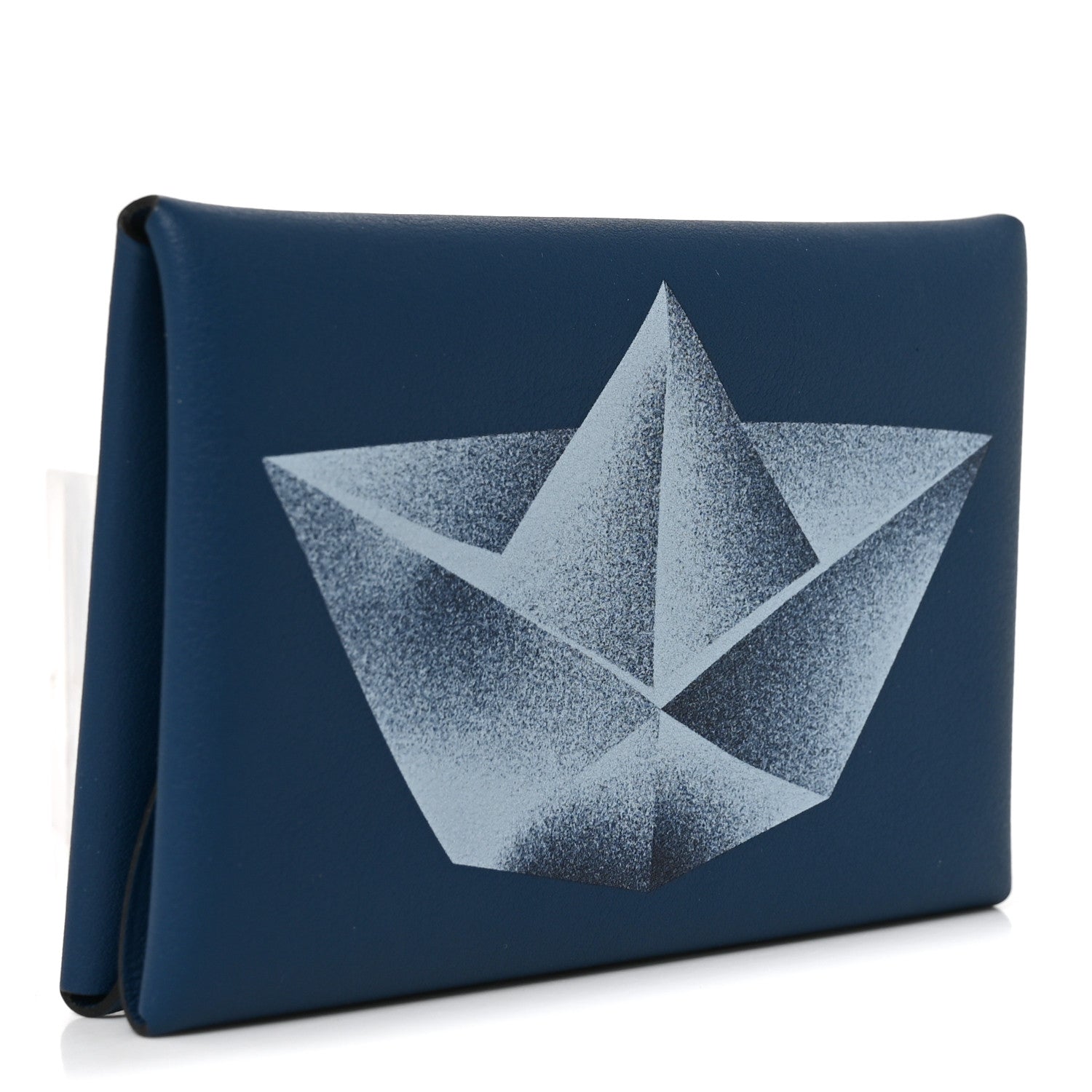Hermes Swift Bateaux en Papier Calvi Duo Card Case Deep Blue 3 of 8