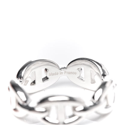 Hermes Sterling Silver PM Chaine d'Ancre Enchainee Band Ring 53 6.25 6 of 7