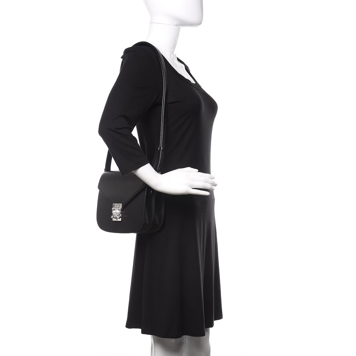 Calfskin Small Patricia Crossbody Bag Black