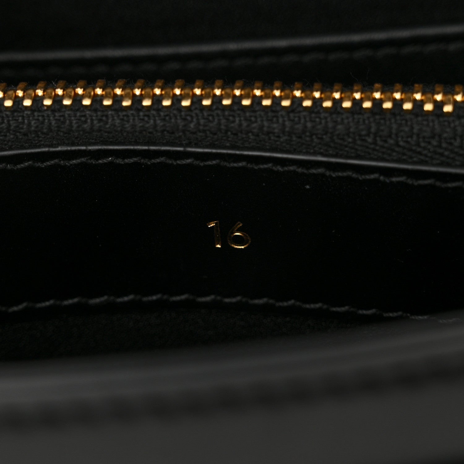 Celine Satinated Calfskin Mini 16 Top Handle Bag Black 7 of 12