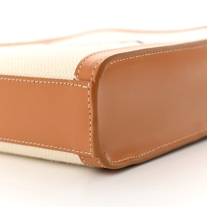 Celine Canvas Calfskin Mini Vertical Cabas Natural Tan 9 of 10