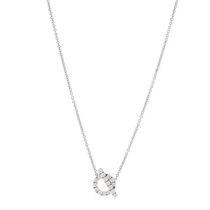 Hermes 18K White Gold Diamond Finesse Pendant Necklace 1 of 6