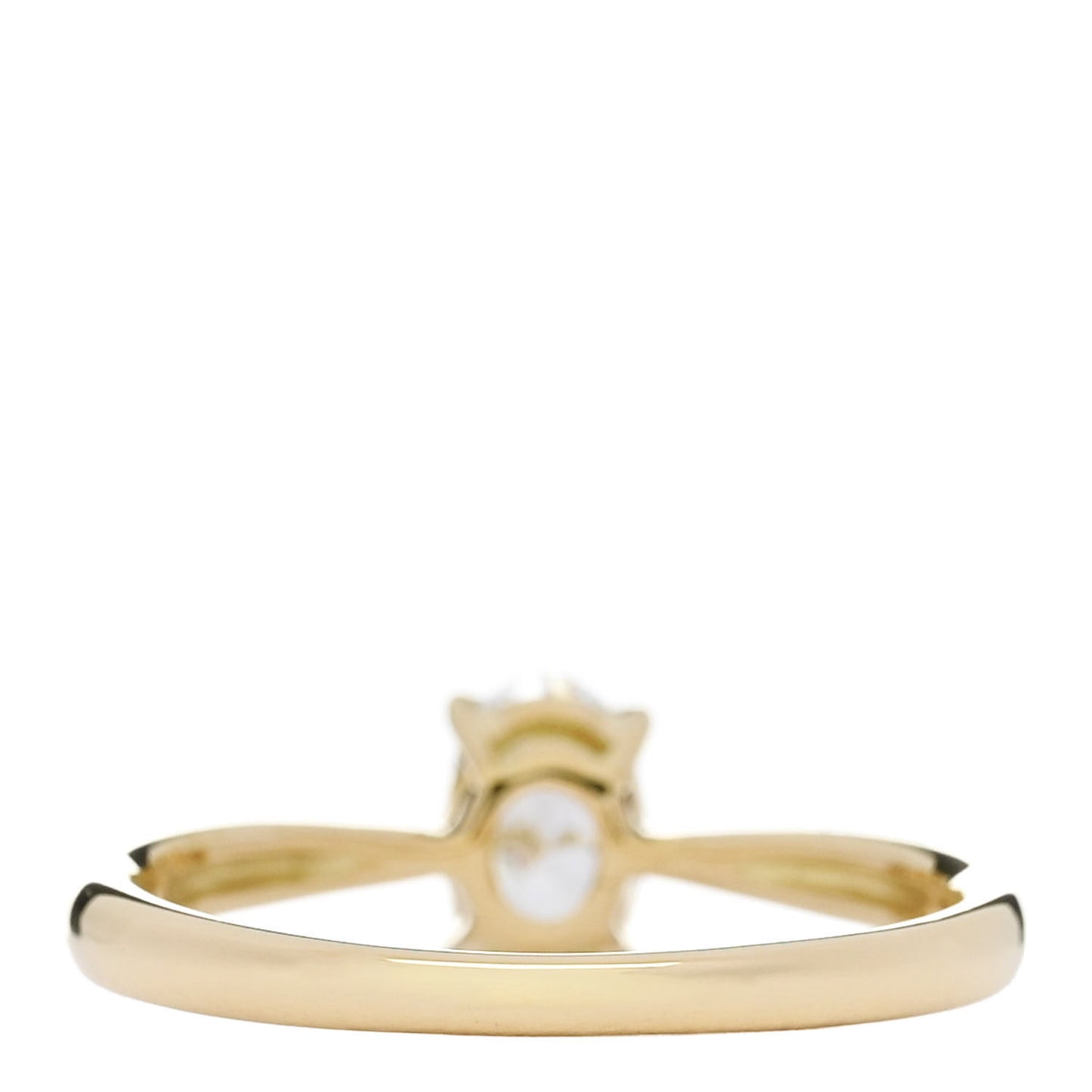 18K Yellow Gold Diamond .51ct Oval Cut Solitaire Engagement Ring  52 6
