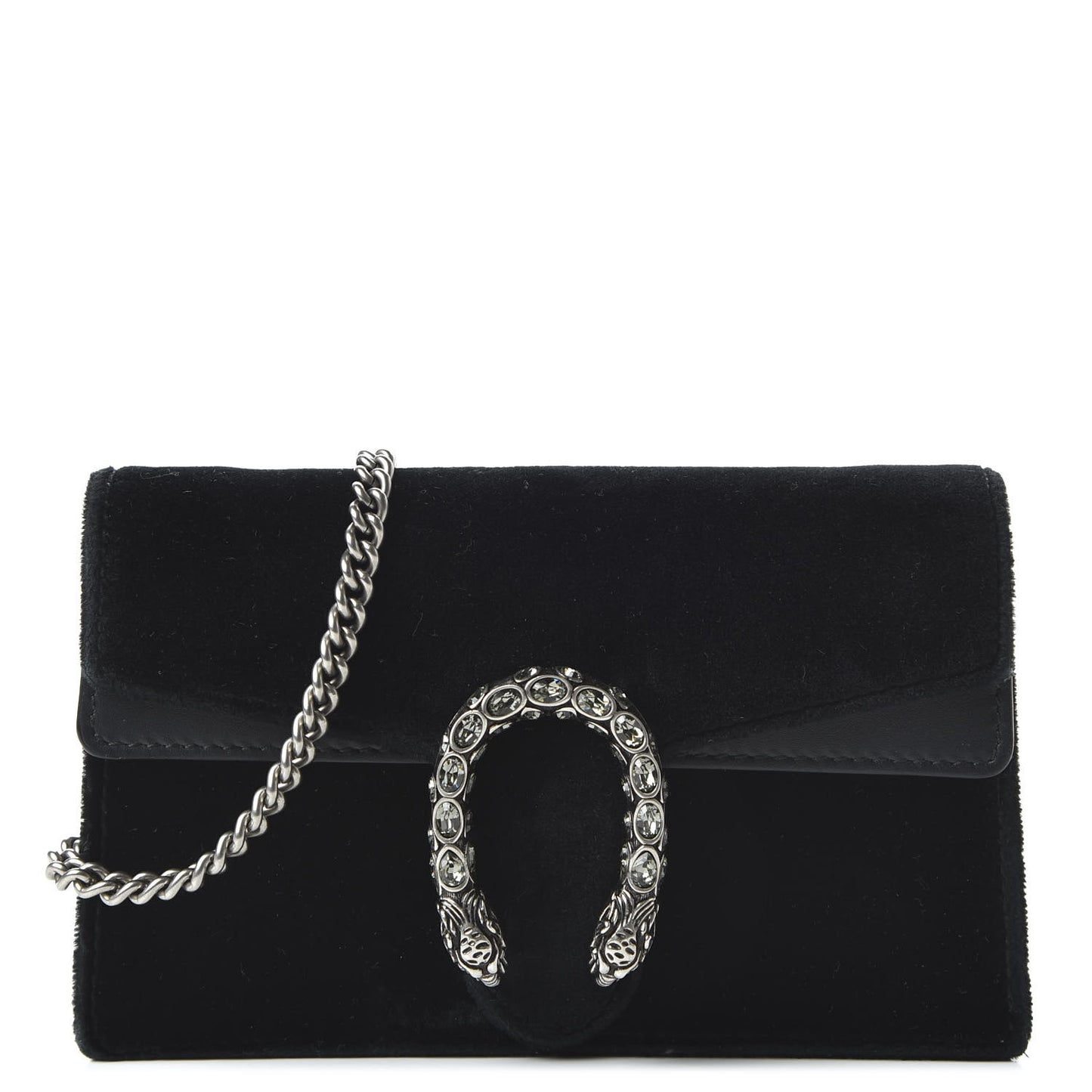 Velvet Super Mini Dionysus Shoulder Bag Black