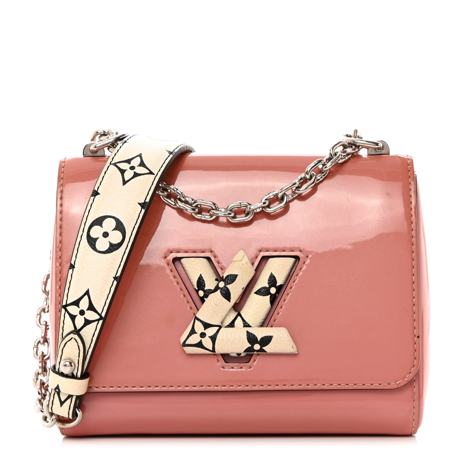 Louis Vuitton Patent Monogram Twist Shoulder Bag Blush 1 of 11