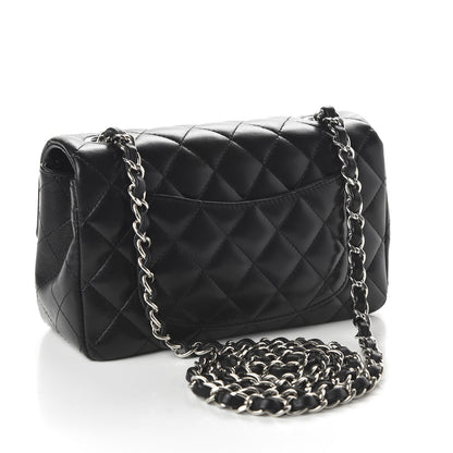 Chanel Lambskin Quilted Mini Rectangular Flap Black 3 of 11
