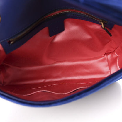 Gucci Velvet Matelasse Medium GG Marmont Shoulder Bag Cobalt Blue 5 of 12