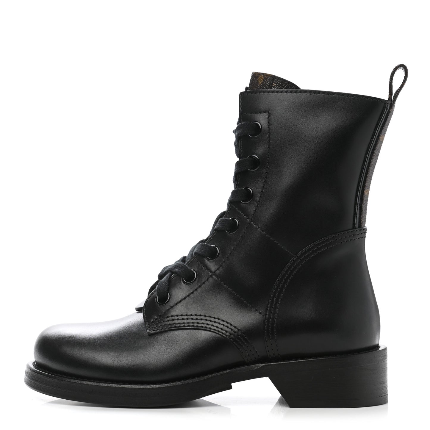 Calfskin Monogram Metropolis Flat Ranger Boots 37 Black