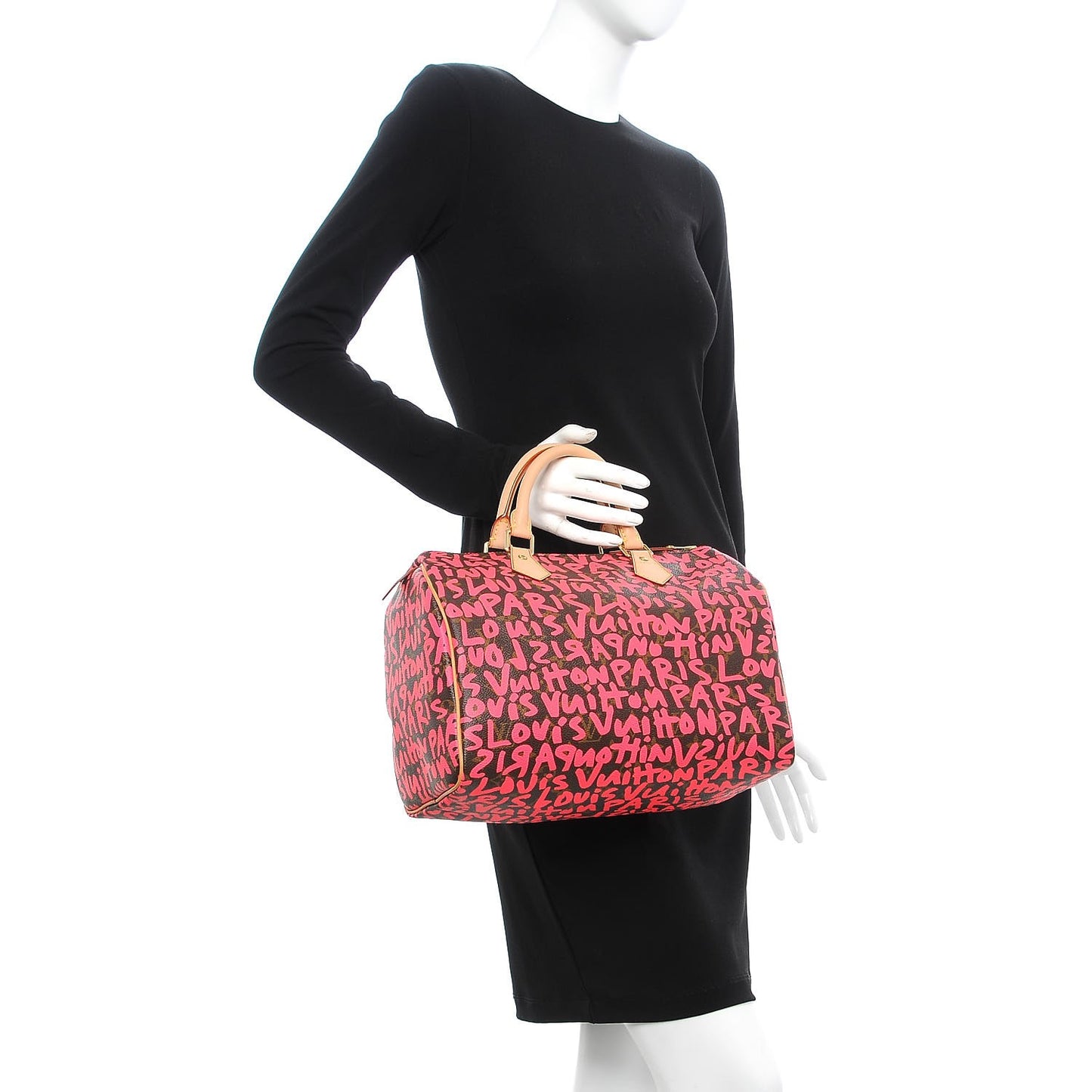 Monogram Graffiti Speedy 30 Fuchsia