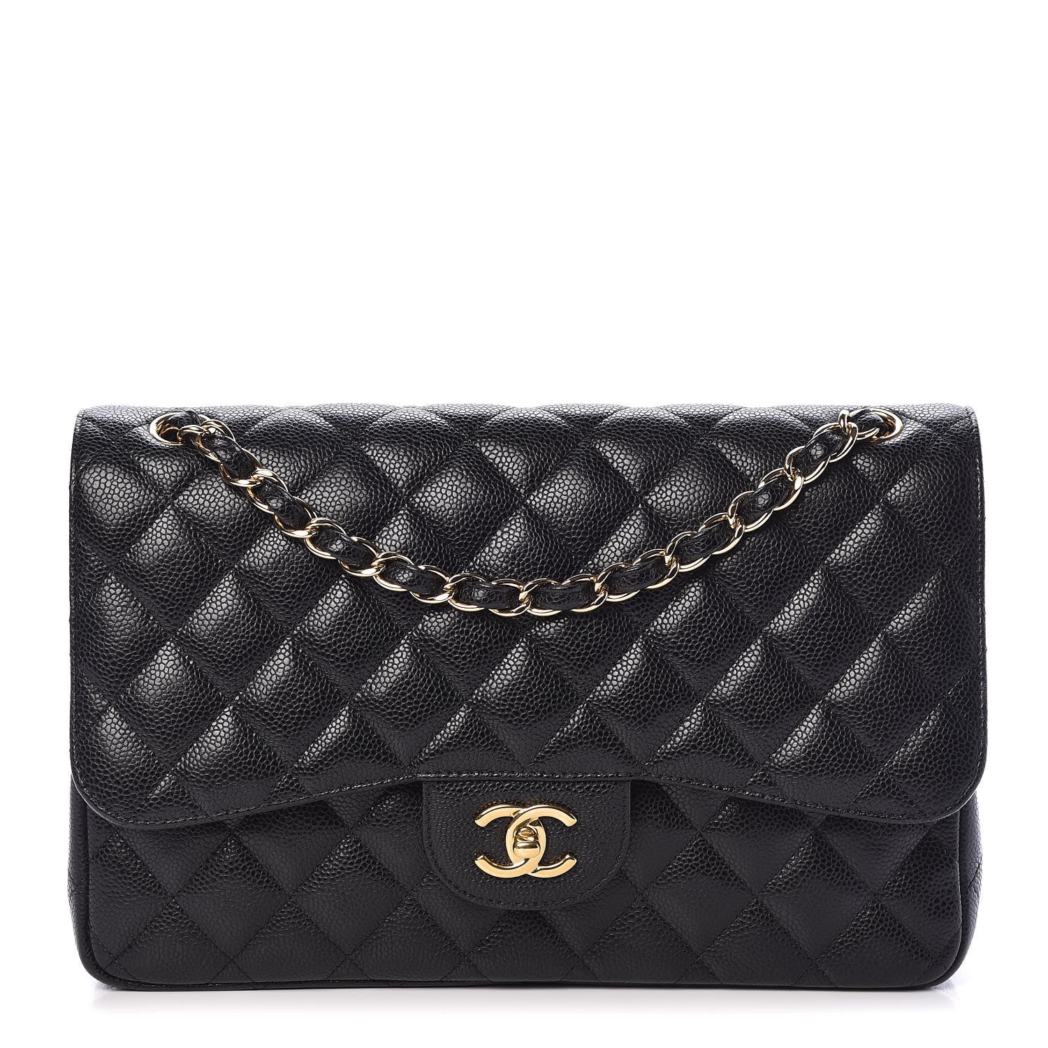 Chanel Caviar Quilted Jumbo Double Flap Black 1 of 11
