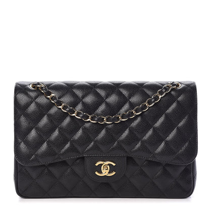 Chanel Caviar Quilted Jumbo Double Flap Black 1 of 11
