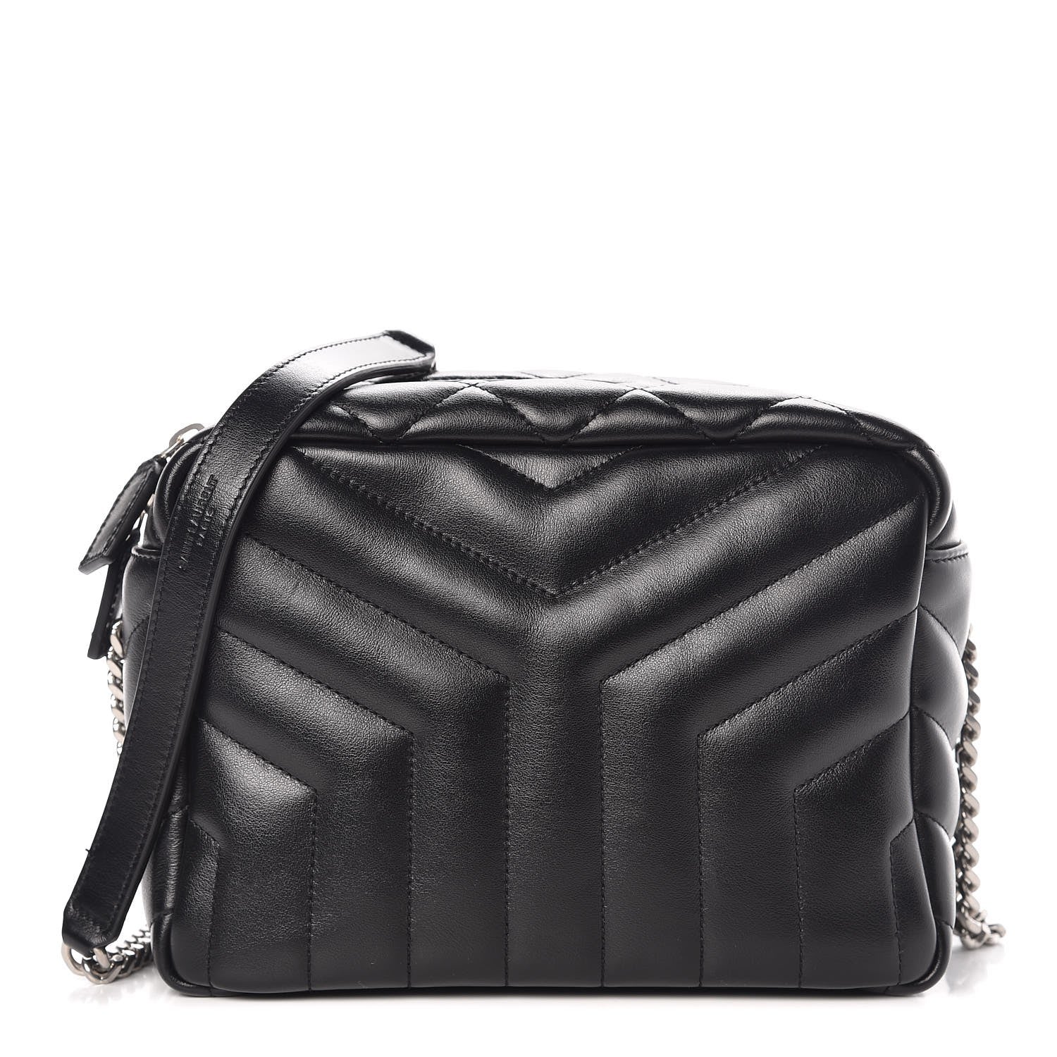 Saint Laurent Calfskin Y Quilted Monogram Small Loulou Bowling Bag Black 1 of 6