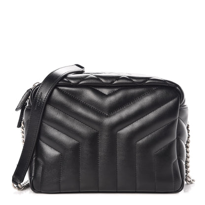 Saint Laurent Calfskin Y Quilted Monogram Small Loulou Bowling Bag Black 1 of 6