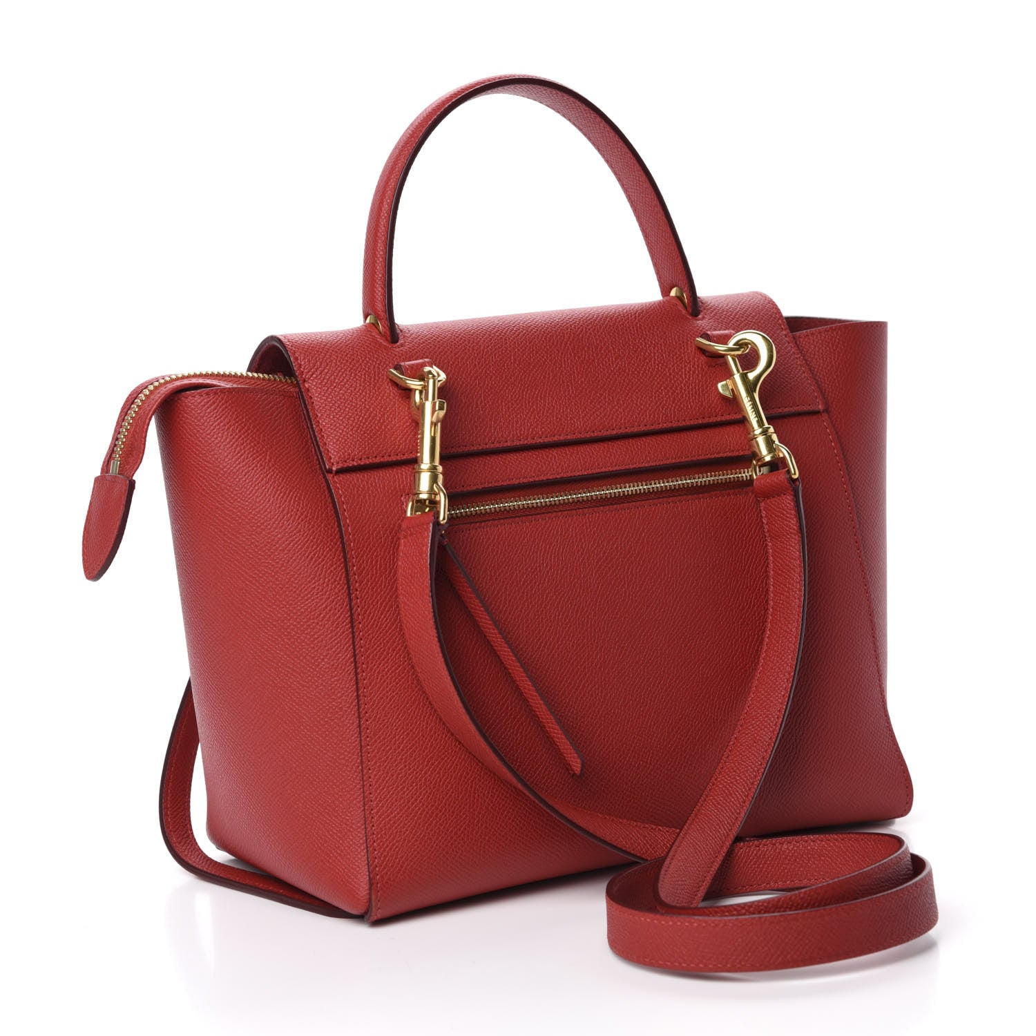 Celine Baby Grained Calfskin Micro Belt Bag Coquelicot 3 of 10