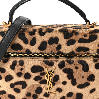 Saint Laurent Pony Hair Leopard Print Mini Gaby Vanity Case Brown Black 7 of 9