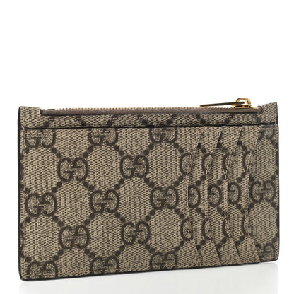 Gucci X BALENCIAGA GG Supreme Monogram Zip Card Case Beige Ebony 3 of 8
