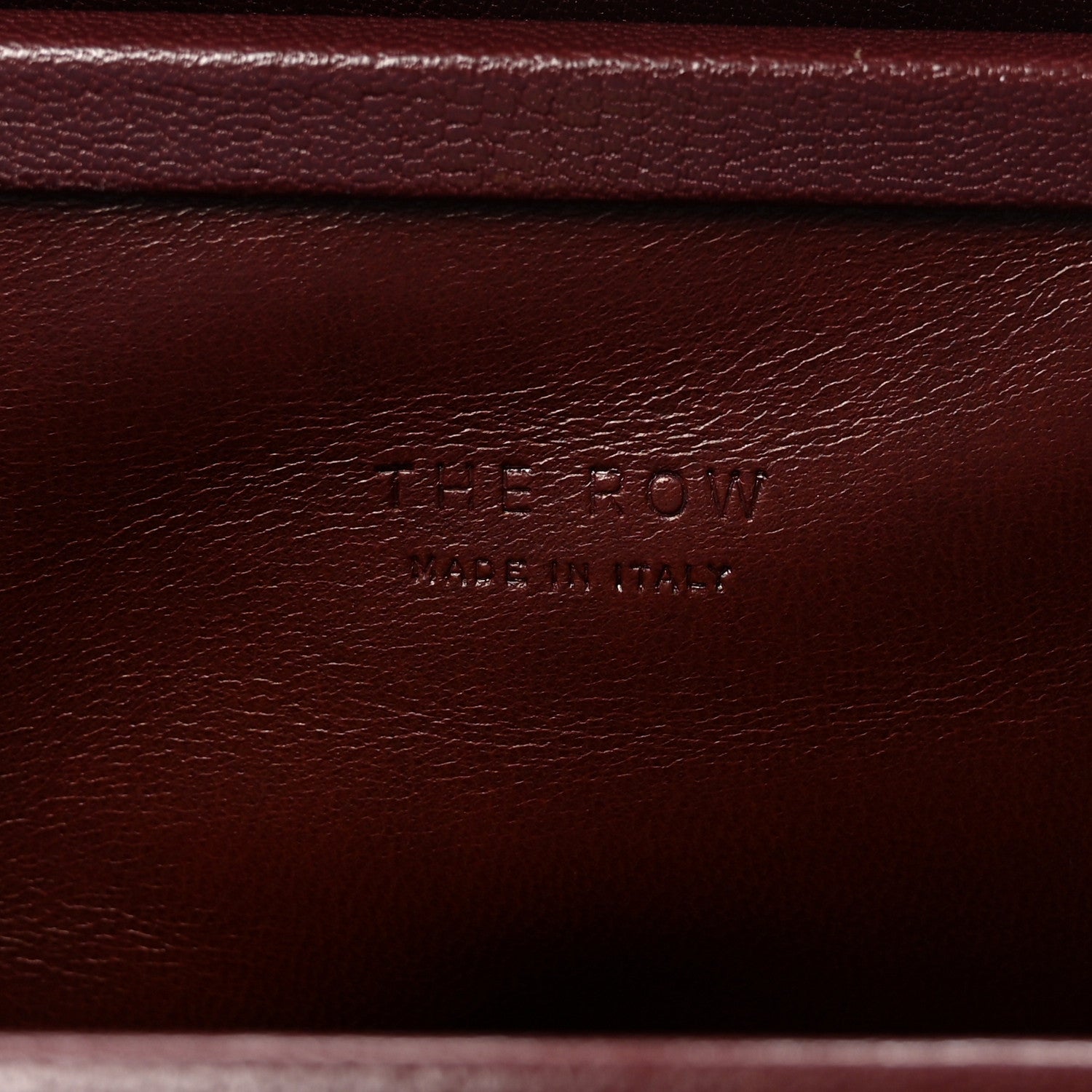The Row Goatskin Amazon Clutch Burgundy 6 of 6