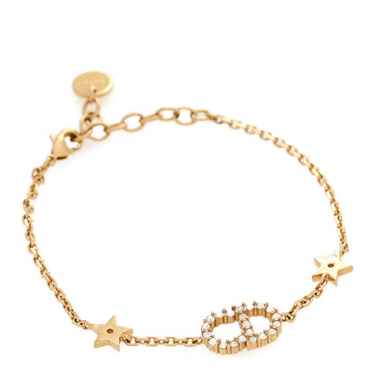 Christian Dior Crystal CD Star Bracelet Gold 1 of 4