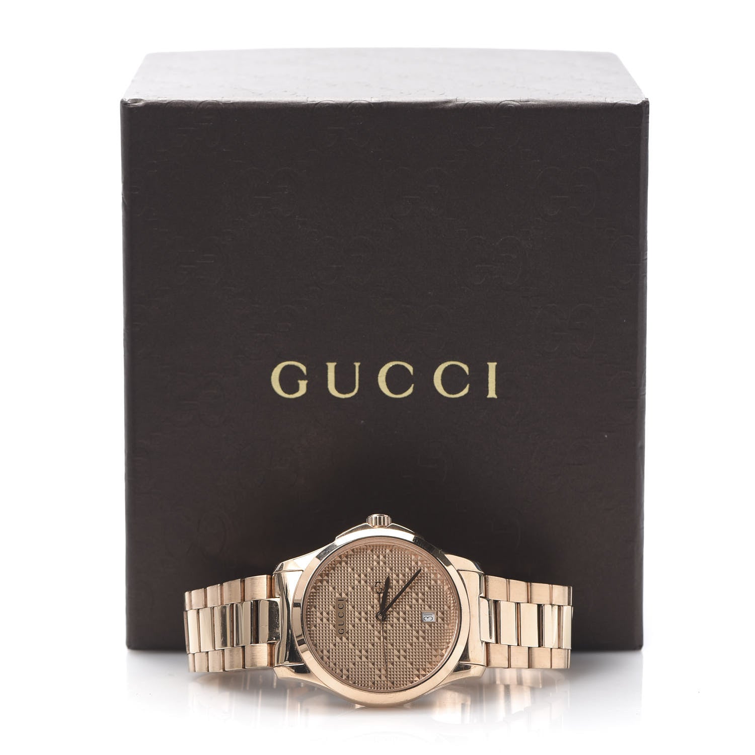 Gucci Stainless Steel 38mm G-Timeless Diamante Quartz Watch Rose 7 of 7