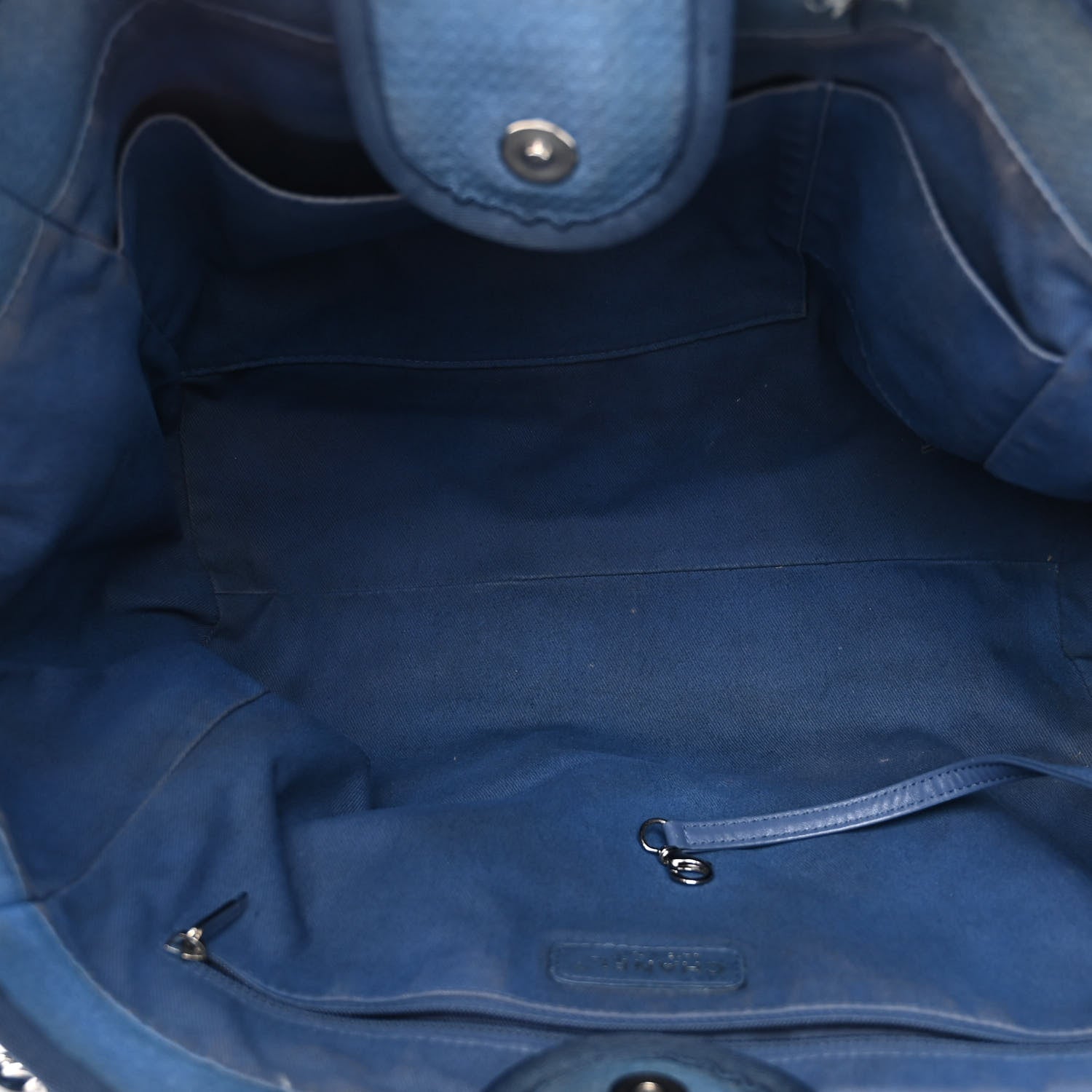 Chanel Canvas Medium Deauville Tote Blue 5 of 12