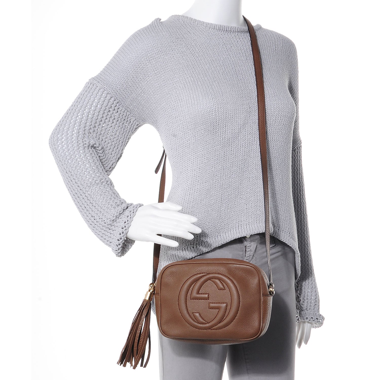 Gucci Cellarius Calfskin Small Soho Disco Bag Acero 2 of 7