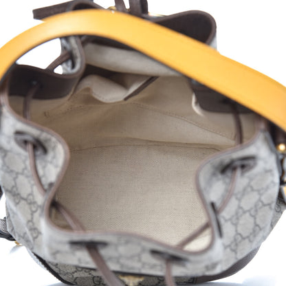 Gucci GG Supreme Monogram Neo Vintage Drawstring Bucket Backpack Beige New Acero Crop 6 of 10