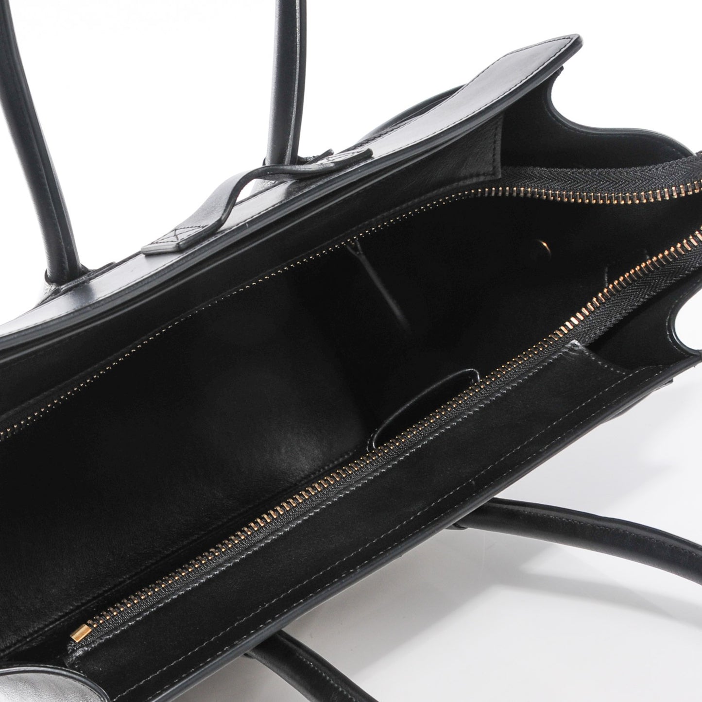 Smooth and Textured Calfskin Micro Bi-Color Luggage Black White