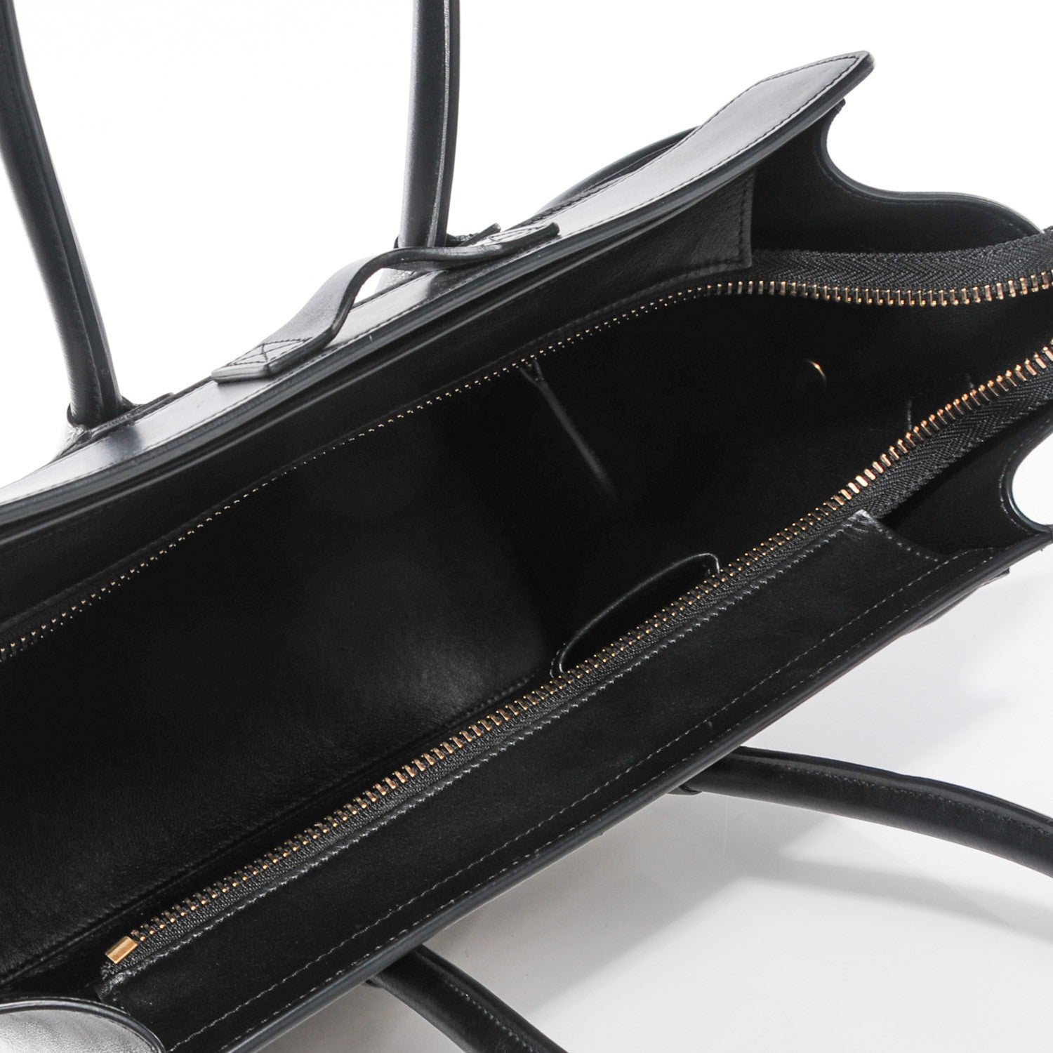 Celine Smooth and Textured Calfskin Micro Bi-Color Luggage Black White 5 of 8