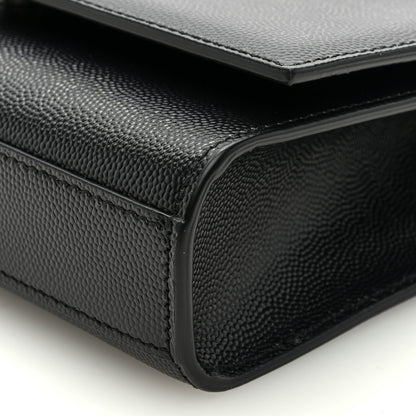 Saint Laurent SAINT LAURENT Grain De Poudre Small Monogram Kate Satchel Black 9 of 9