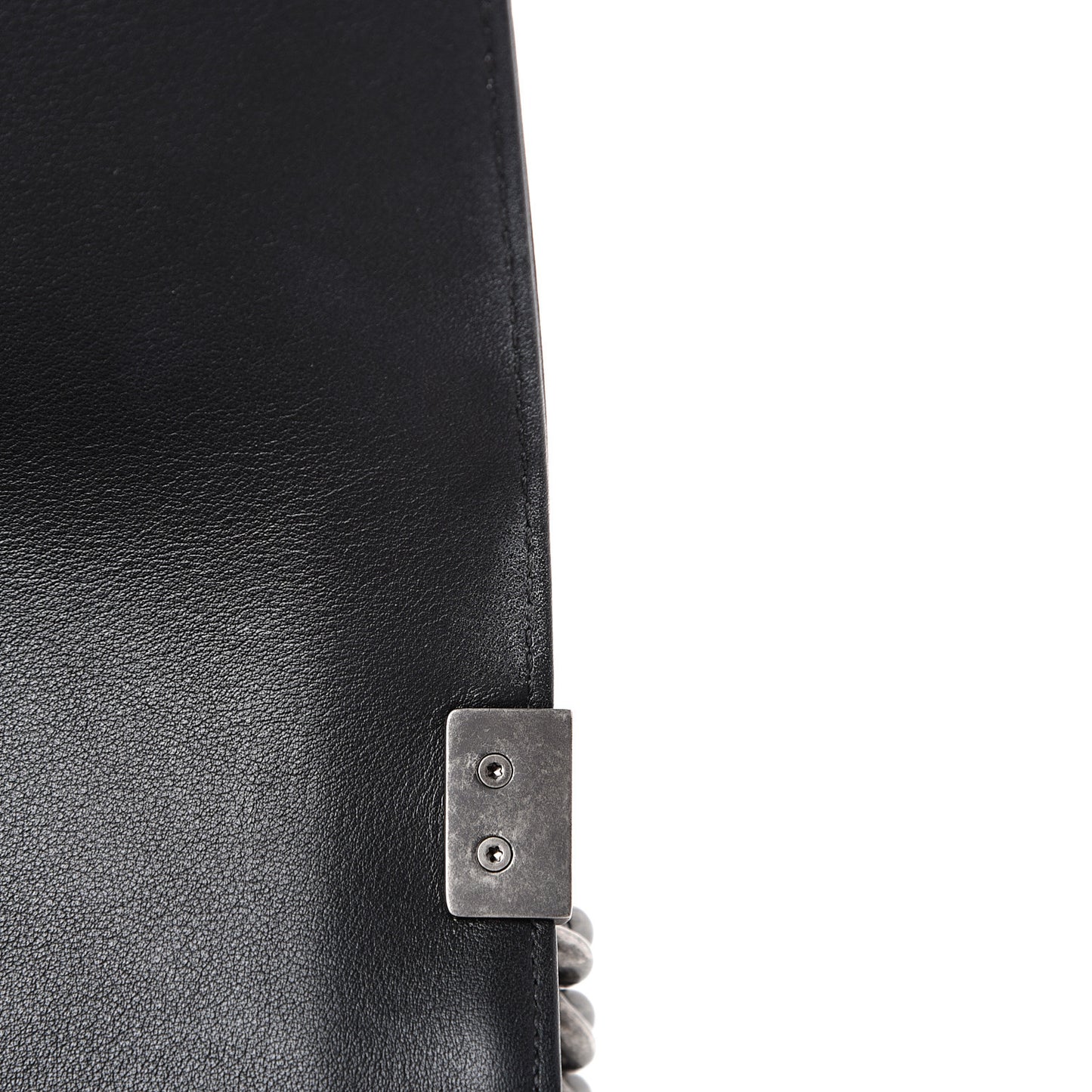 Lambskin Quilted Medium Boy Flap Black