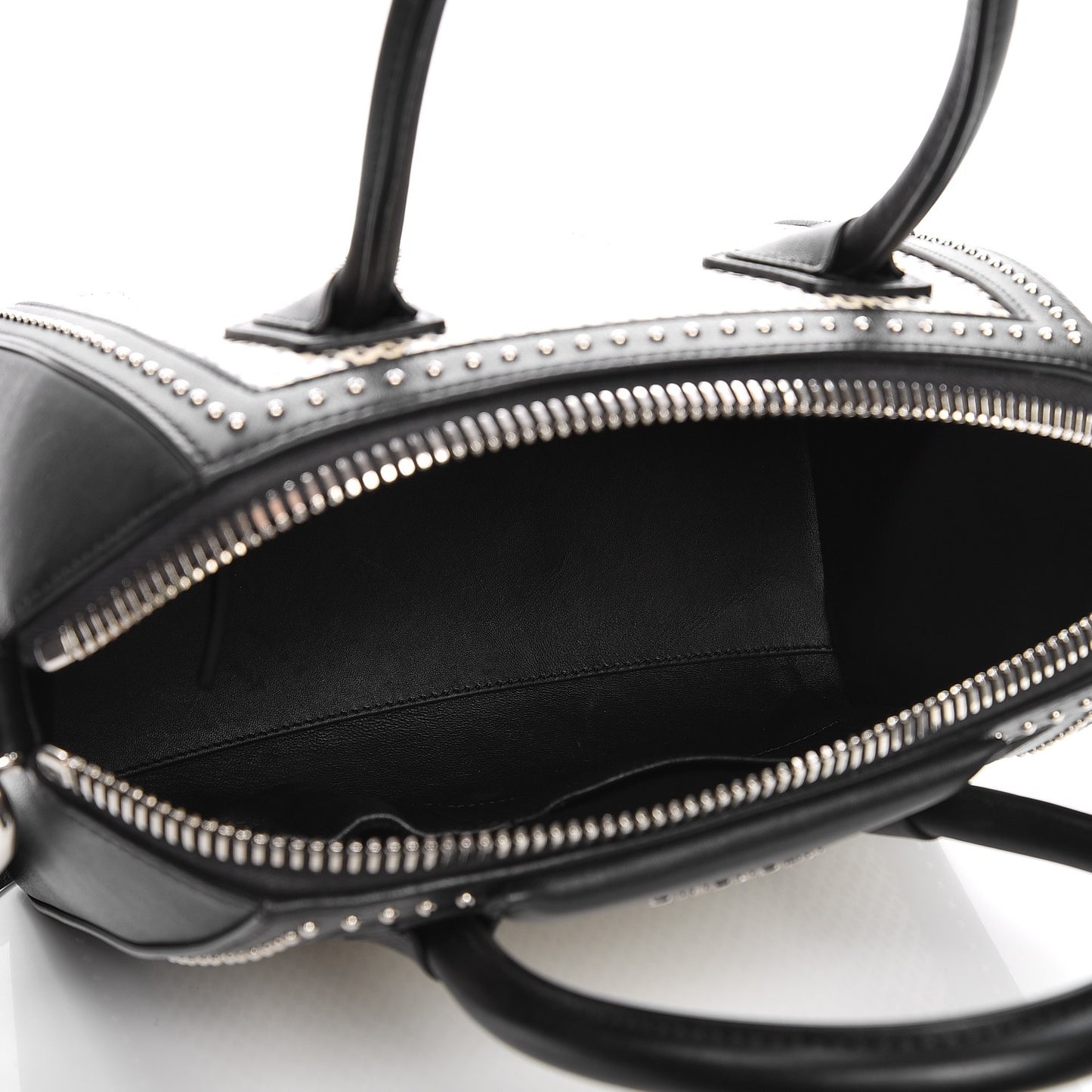 Elaphe Calfskin Small Studded Antigona Black