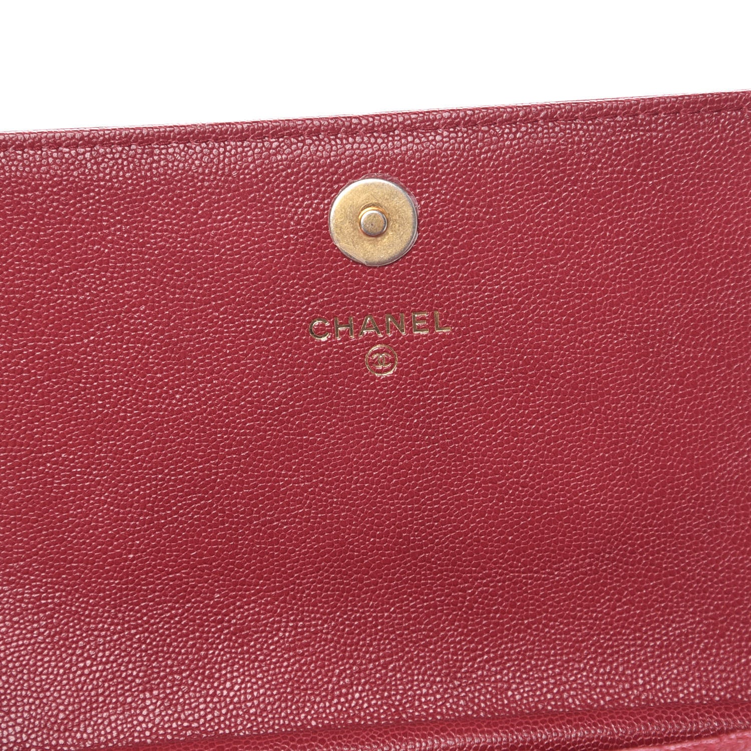 Chanel Caviar Quilted Boy Square Wallet on Chain WOC Burgundy 6 of 11