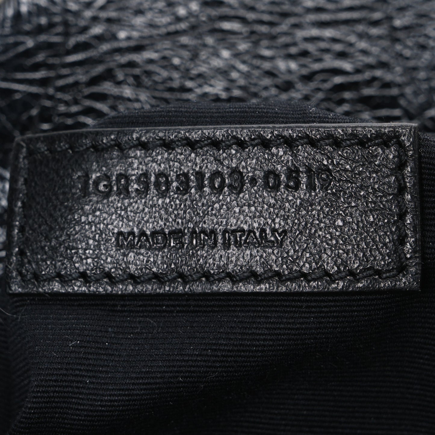 Crinkled Calfskin Matelasse Monogram Niki Chain Wallet Black