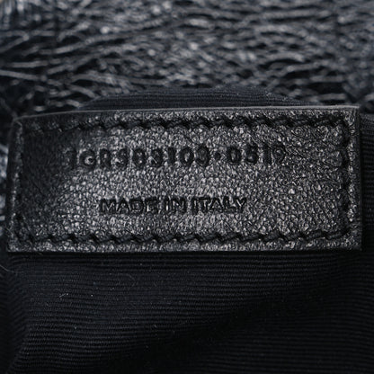 Saint Laurent Crinkled Calfskin Matelasse Monogram Niki Chain Wallet Black 7 of 10
