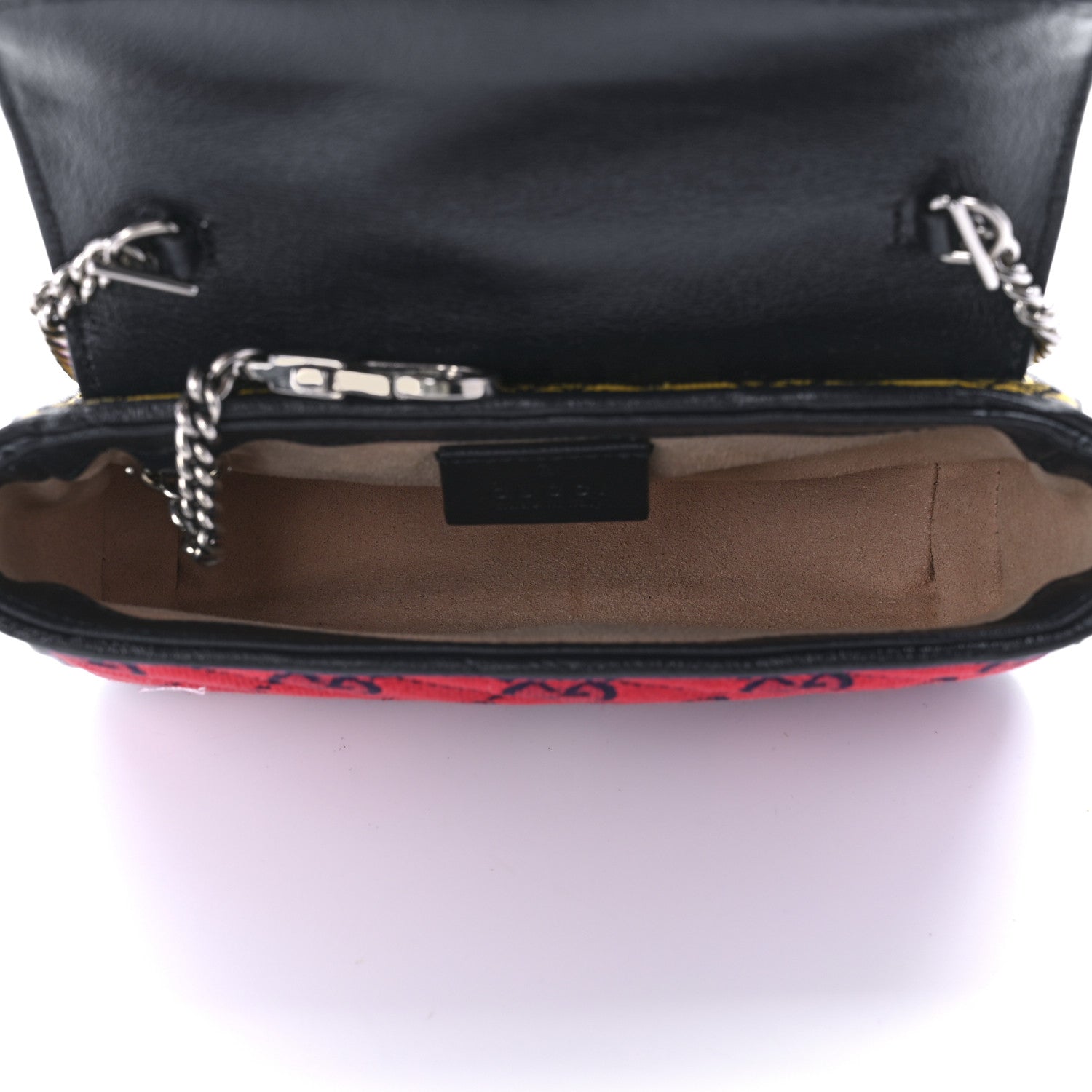 Gucci Monogram Multicolor Matelasse Diagonal Super Mini GG Marmont Shoulder Bag Pink Blue Red Yellow Green 5 of 9