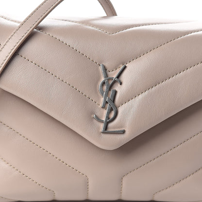 Saint Laurent Calfskin Y Quilted Monogram Toy Loulou Satchel Light Natural 7 of 10