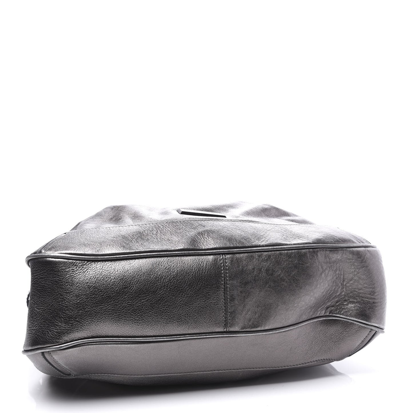 Metallic Calfskin Shoulder Bag Anthracite