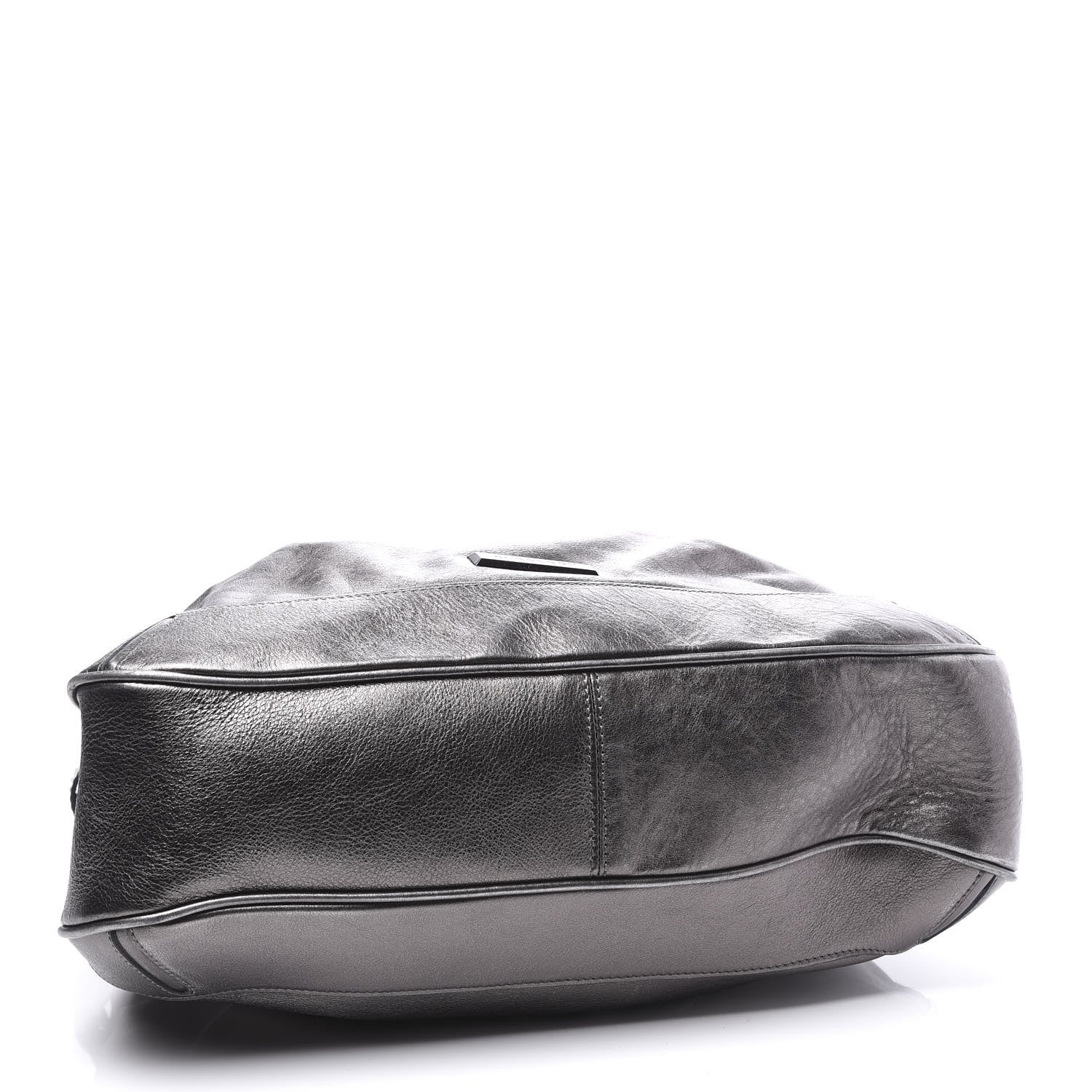Burberry Metallic Calfskin Shoulder Bag Anthracite 3 of 11