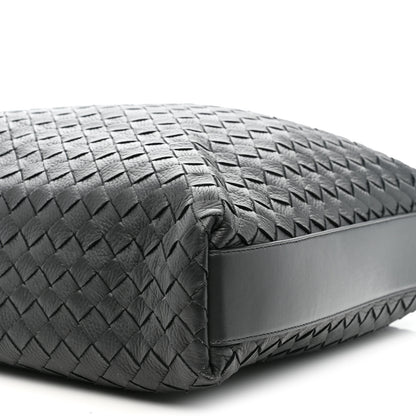 Bottega Veneta Deerskin Intrecciato Medium Traveler Hobo Black 11 of 11