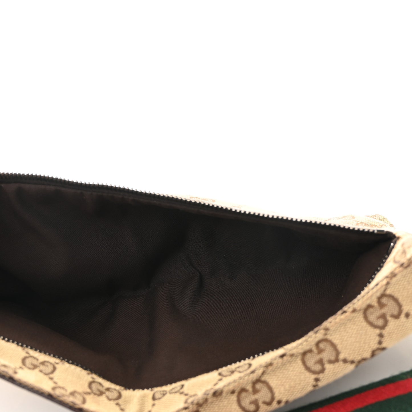 GG Monogram Double Pocket Belt Bag Dark Brown