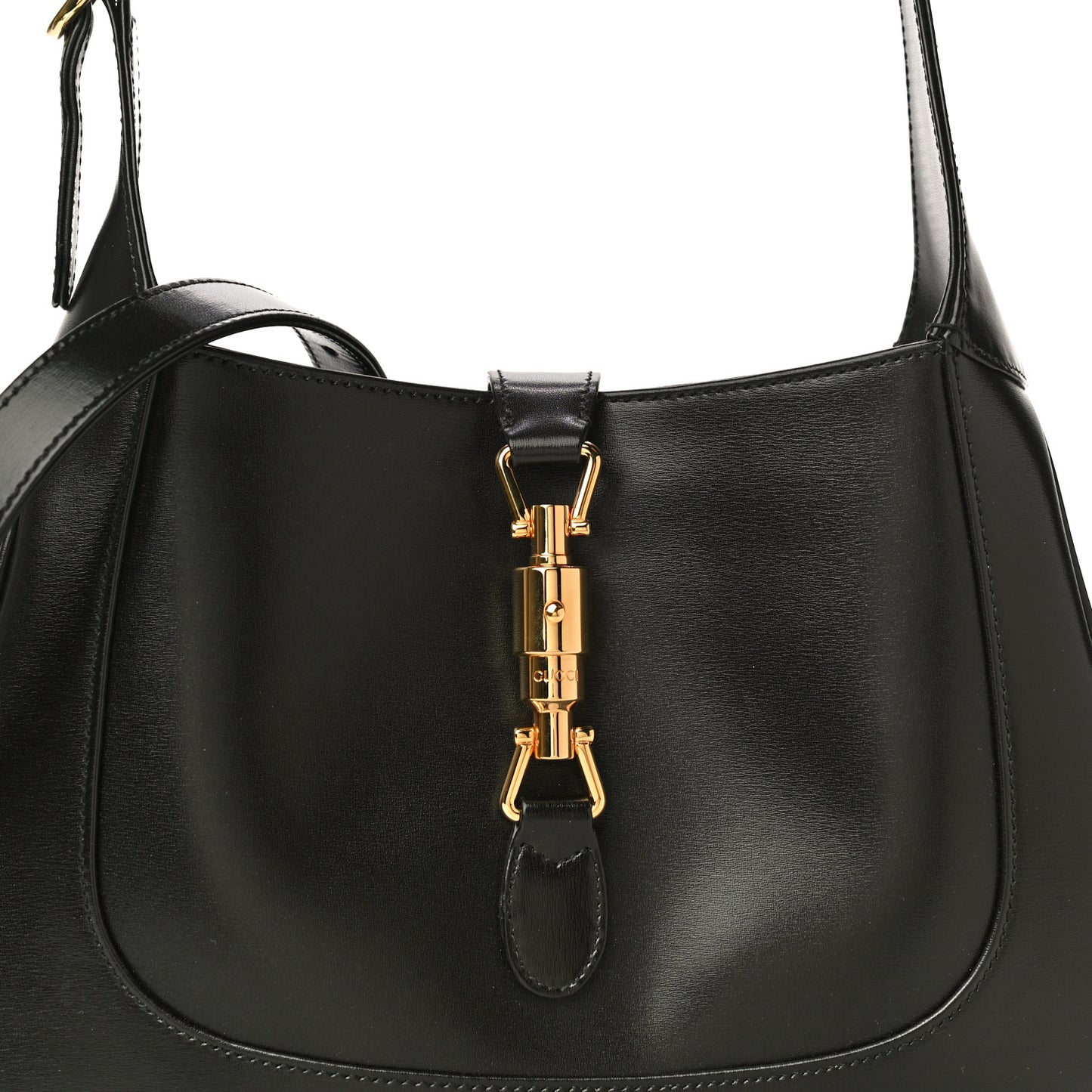 Boarded Dyana Lux Calfskin Small Jackie 1961 Hobo Black