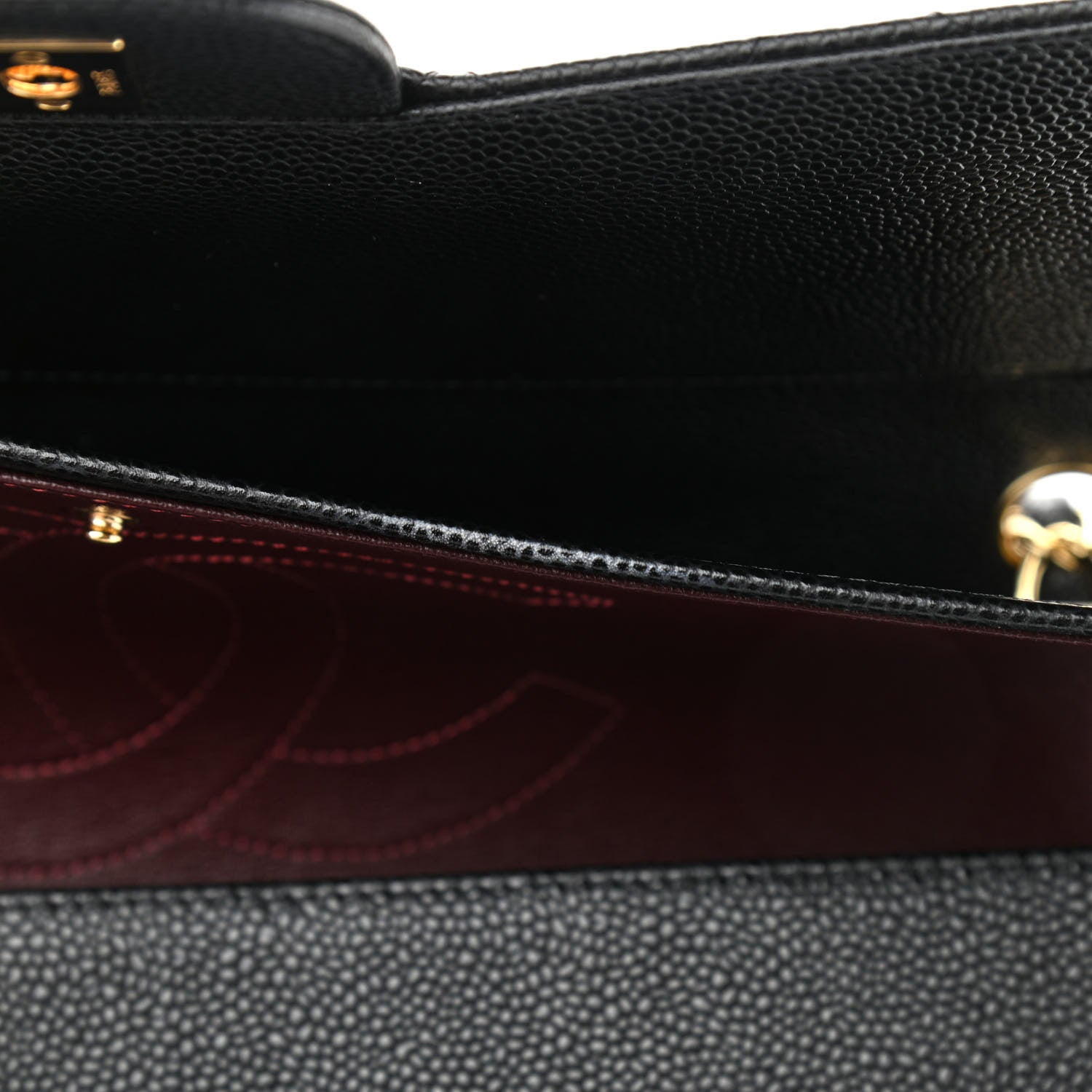 Chanel Caviar Quilted Jumbo Double Flap Black 13 of 14