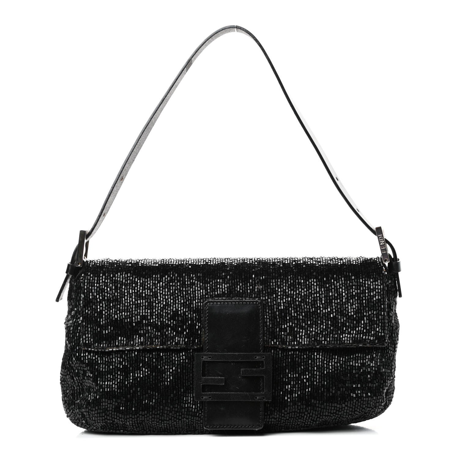 Fendi Beaded Baguette Black 1 of 4